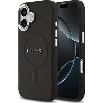 Pouzdro na mobilní telefon Zadní kryt Guess PU Saffiano MagSafe pro iPhone 17 Black