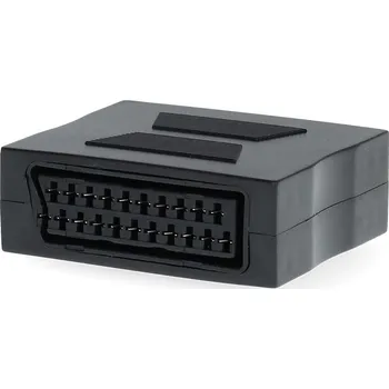 Elektrická zásuvka NEDIS SCART Adaptér | SCART Zásuvka | SCART Zásuvka | Poniklované | Přímý | ABS | Černá | 1 kusů | Box