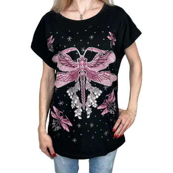 Dámské tričko Namso Dámské tričko s krátkým rukávem VAZKA Barva: Černá, Velikost: 4XL