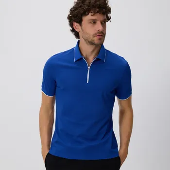 Pánské tričko Reserved - Polokošile z mercerované bavlny - hyacintová - 286EF-54X - 286EF-54X-XXL