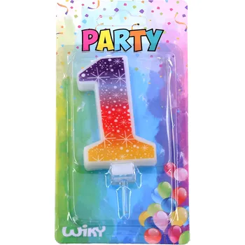 Dortová svíčka Párty svíčka číslo 1 Hvězdy