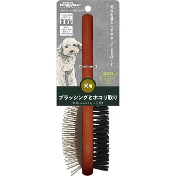 Kartáč pro zvířata Rozčesávací kartáč 2v1 pro lesklou srst psů M