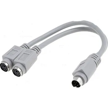Elektrická zásuvka BQ CABLE Adaptér 2x zásuvka PS/2- vidlice PS/2