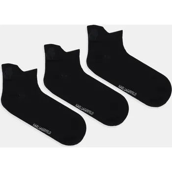 Pánské ponožky Ponožky Karl Lagerfeld 3-pack černá barva, A4M47041 99X, vel. 43-46