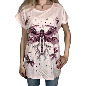 Namso Dámské tričko s krátkým rukávem VAZKA Barva: Růžová, Velikost: 2XL