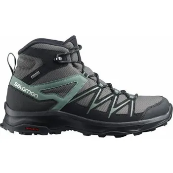 Pánská treková obuv Salomon Daintree Mid GTX magnet/black/balsam green 412312 pánské trekové nepromokavé boty - 42 a 2/3 EUR