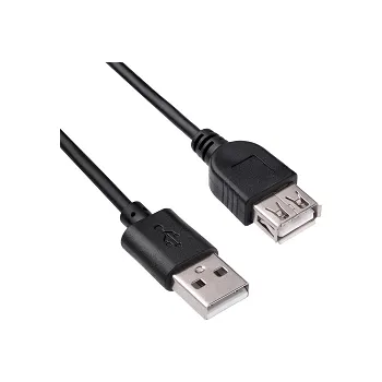 Datový kabel AKYGA Kabel USB 2.0 USB A zásuvka,USB A vidlice niklovaný 1,8m