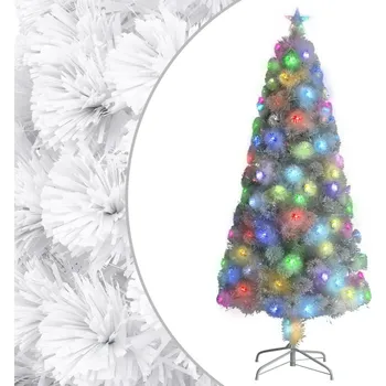 Bytová dekorace vidaXL Vánoční stromek s LED osvětlením 150 cm optické vlákno [242426] Barva: Bílá