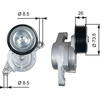 Napínák, žebrovaný klínový řemen GATES T39279
