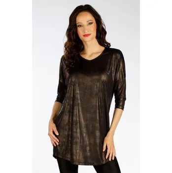 Dámské tričko Litex Dámská tunika s 3/4 rukávem 7F026 hnědá S