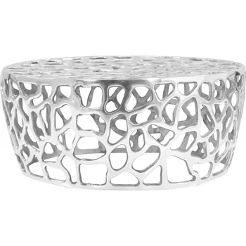 Konferenční stolek vidaXL Konferenční stolek z litého hliníku 70 x 30 cm stříbrný [246513]