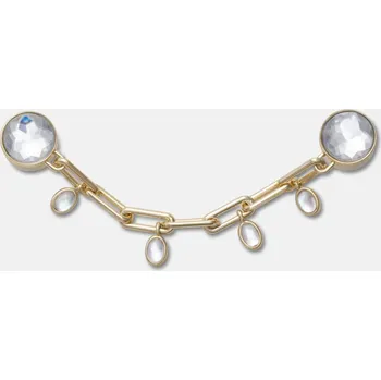 Dívčí pantofle Odznáček Jibbitz – Delicate Gold and Gem Chain