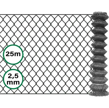 Pletivo Pilecký Pletivo čtyřhranné bez ND (2,5 mm; 55x55 mm; ZN + PVC, antracit) 25m Výška: 160cm
