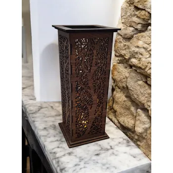 Svícen Vysoký dřevěný svícen - Strom