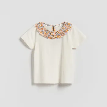 Dívčí tričko Reserved - Blúzka s ozdobným golierikom - vícebarevná - 568FT-MLC - 568FT-MLC-104