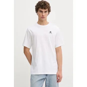 Bavlněné tričko Converse CVM5T876 bílá 00X, vel. M