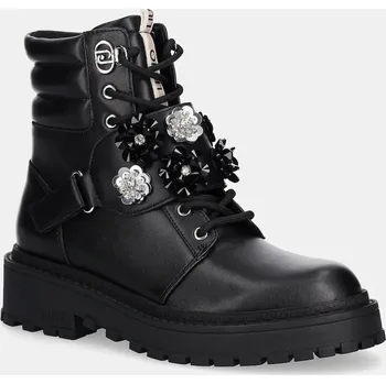 Dámská zimní obuv Kožené workery Liu Jo RUMI 40 dámské, černá barva, na platformě, SF5061P010222222 99X, EUR 37