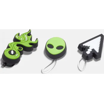 Dívčí pantofle Odznáčky Jibbitz - Green Sandal Backer - 3 ks