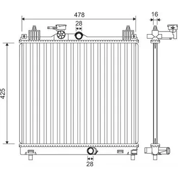 Chladič motoru Chladič, chlazení motoru VALEO 701138