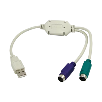 Elektrická zásuvka LOGILINK Adaptér USB 1.1 PS/2 zásuvka x2,USB A vidlice bílá