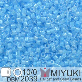 Korálek Korálky Miyuki Delica 10/0. Barva Luminous Ocean Blue DBM2039. Balení 5g.