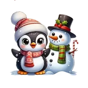 Nažehlovací obrázek - vánoční tučňák V (dva rozměry), Velikost: Malá