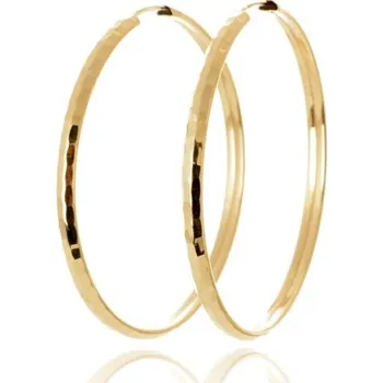 Náušnice Náušnice kruhy ze žlutého zlata 50 mm NA1816F + Dárek zdarma