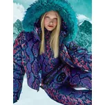 Dámská lyžařská bunda Goldbergh Lucinda Faux Fur Snake Turchese