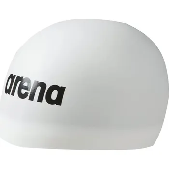 Plavecká čepice Závodní plavecká čepice arena 3D Soft bílá velikost M