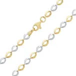 Zlatý řetízek Apollon ze žlutého a bílého zlata s broušenými dvojitými očky - 4 mm varianta 42 cm