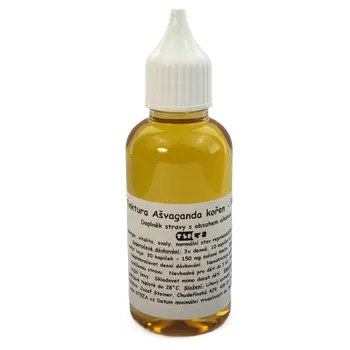 Doplněk stravy STEZA - Tinktura Ašvaganda kořen - FORTE 10x 50 ml. + 1ks navíc jako dárek ! (Ashwagandhá kapky)