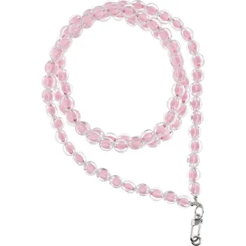 Beweare Korálkový crossbody řetízek na telefon - růžový