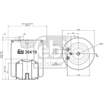 Mech, pneumatické odpružení FEBI BILSTEIN 38419