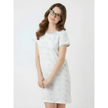 Dámská noční košile noční košile ANNA XXL smetanová potisk