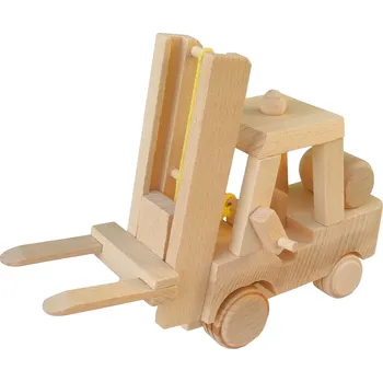 Dřevěná hračka Dřevotéka - Dřevěný vysokozdvižný vozík - buk 26x11x20 cm Dřevěný vysokozdvižný vozík - buk 26x11x20 cm