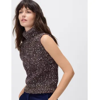 Dámský svetr Reserved - Vesta s metalickou nití - bordó - 275HM-53M - 275HM-53M-M