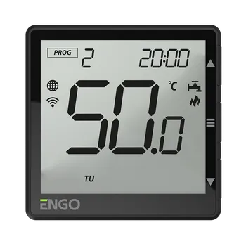 Centrální jednotka pro chytrou domácnost ENGO Controls Programovatelný časovač TUV EHW-B, Wi-Fi, černý