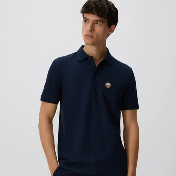 Pánské tričko Reserved - Žerzejové polo - tmavomodrá - 578EF-59X - 578EF-59X-S