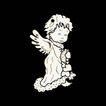 Vánoční dekorace Vánoční ozdoba - Anděl se srdcem 6 cm