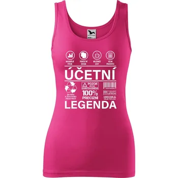Dámské tílko s potiskem Účetní legenda Velikost: 2XL, Barva: Purpurová