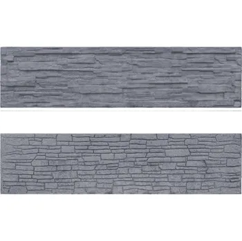 Plot Betonová deska štípaný kámen 2-str. grafit; 200x50x4cm