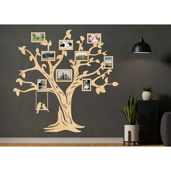 Rám na obraz Dřevěný fotorámeček na zeď - Strom