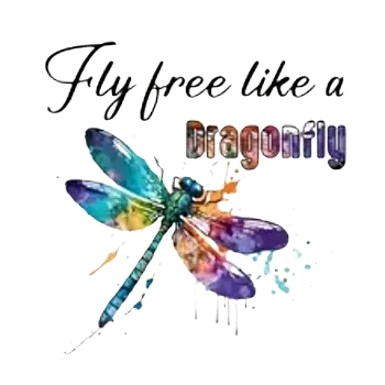 Nažehlovací obrázek - vážka s citátem VI (23,1 x 24,5 cm)