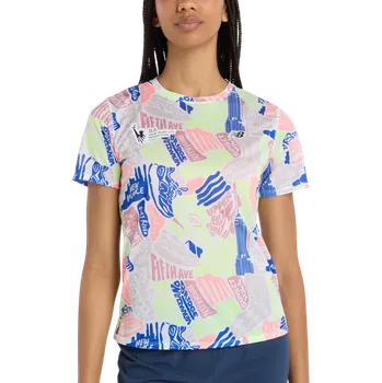 Dámské tričko Triko New Balance NYC Marathon Athletics Printed T-Shirt wt53254m-mlt Velikost L