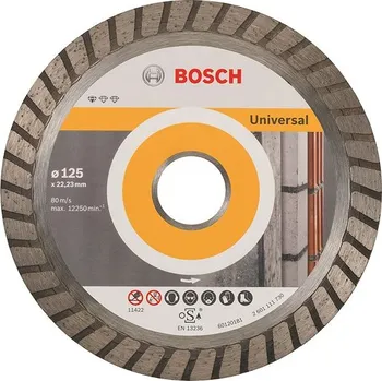 Příslušenství k brusce BOSCH Diamantový dělicí kotouč Standard for Universal Turbo 125 x 22,23 x 2 x 10 mm 2.608.602.394
