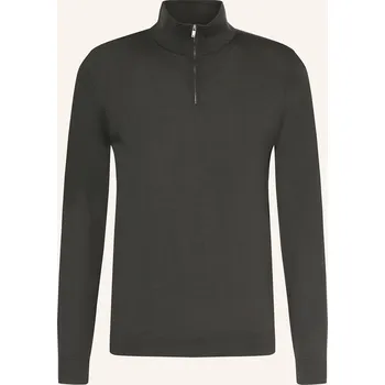 Pánská móda Reiss Pánský Svetr Troyer Blackhall Z Merino Vlny, khaki, XS