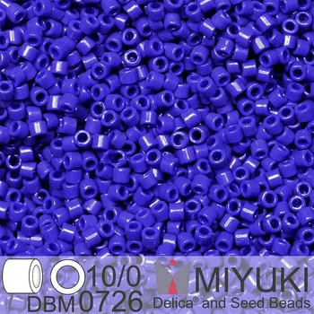 Korálek Korálky Miyuki Delica 10/0. Barva Opaque Cobalt DBM0726. Balení 5g.