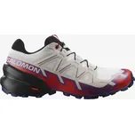Salomon Speedcross 6 W White/SparklingGrape/FieryRed 417432 dámské prodyšné běžecké boty - 40 a 2/3 EUR