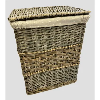Koš na prádlo Vingo Šedý proutěný koš na prádlo, hranatý Rozměry (cm): 34x22, v. 40