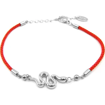 Náramek Steel Jewelry Náramek Šňůrkový HAD Červený NR250134 dárkové balení zdarma